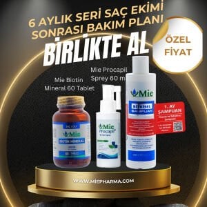 Mie Birlikte Al Seti - Mie Biotin 60 Tablet + Mie Procapil Sprey 60 ml + Mie Bitkisel Şampuan 250 ml