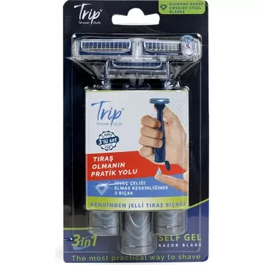 Trip Shave Club Kendinden Jelli Tıraş Bıçağı 3'lü
