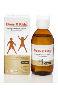 Boss Kids X Kalsiyum Magnezyum Çinko Takviye Edici Gıda 250 ml