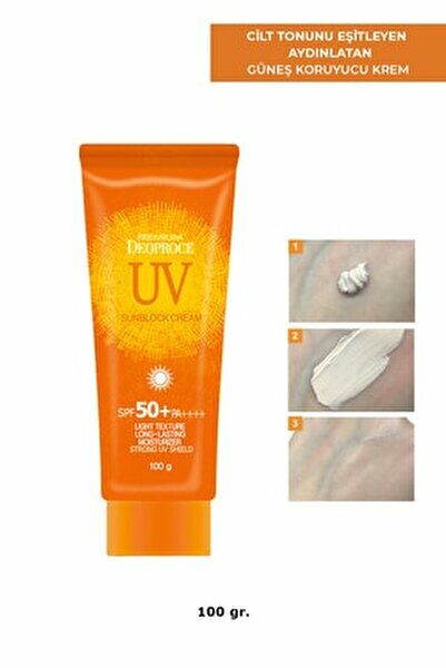 Deoproce Cilt Tonu Eşitleyen Aydınlatan Yüksek Koruma Güneş Kremi UV Sunblock Cream PA+++ SPF42 30 gr
