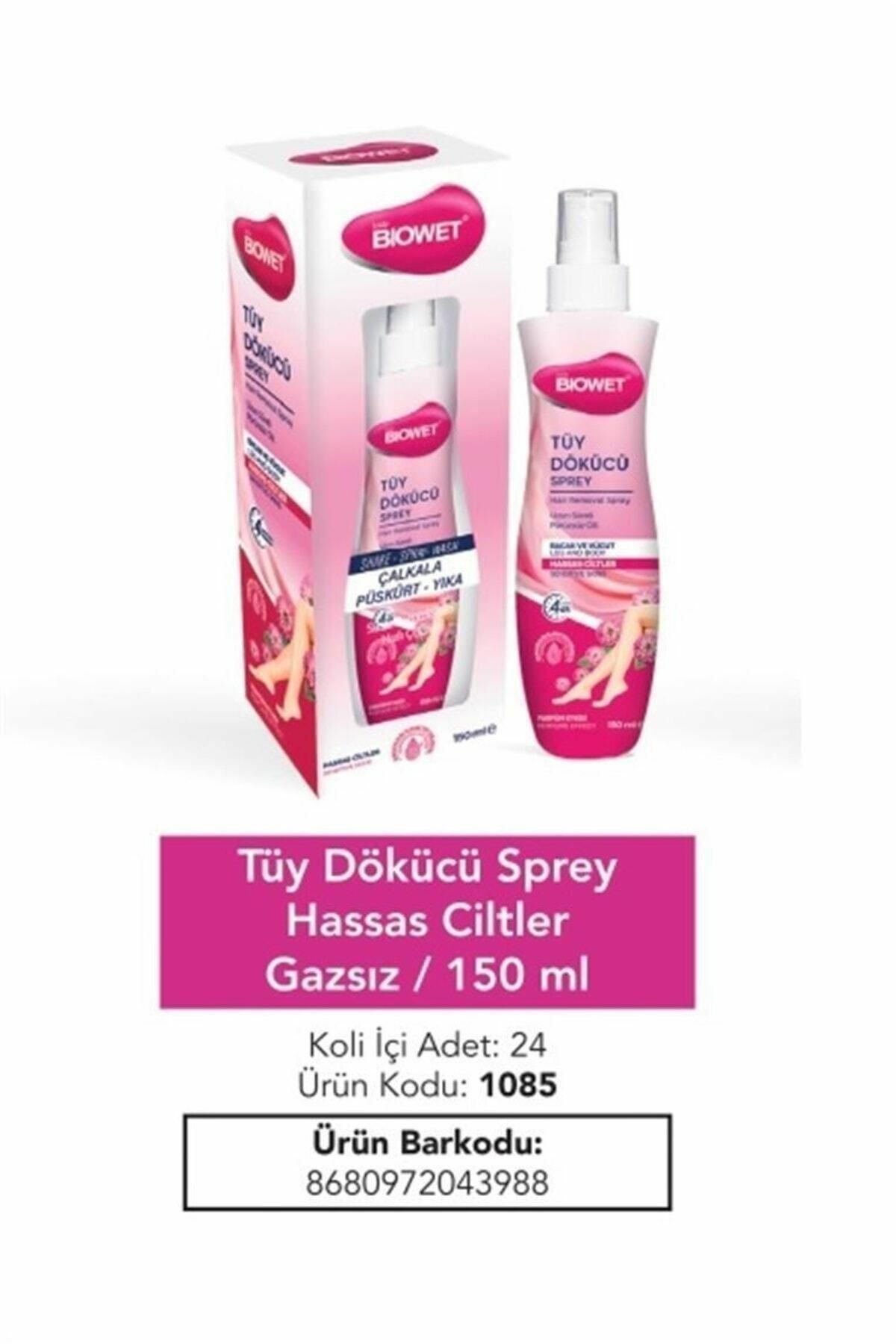 Biowet Tüy Dökücü Köpük Sprey Kadın Tüm Ciltler 150 ml