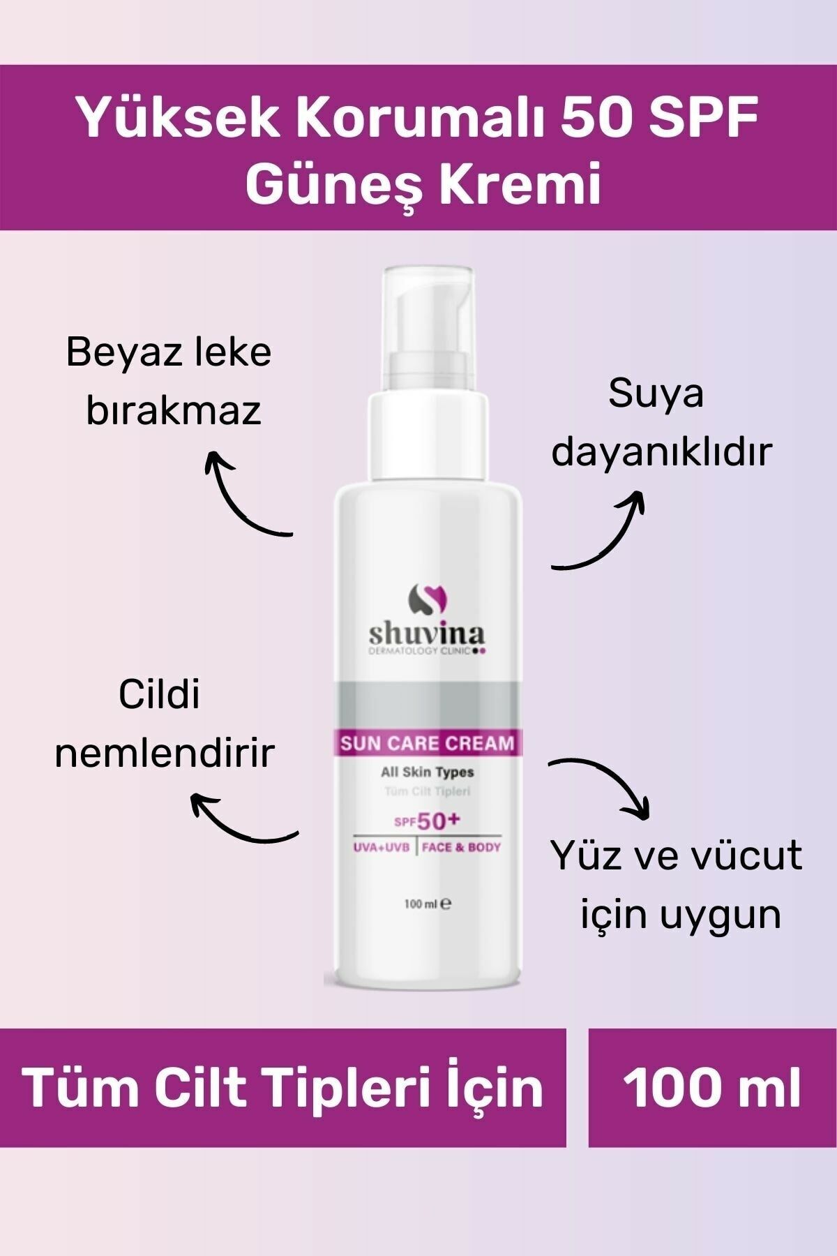 Shiwwa Sun Series Güneş Kremi SPF50 100 ml