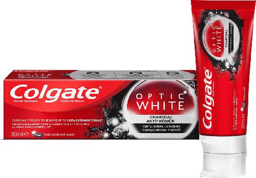 Colgate Diş Macunu Optik Beyaz 75 ml + Optik Kömür 50 ml