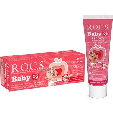 Rocs Baby Elma Püresi Tadında 0-3 Yaş Diş Macunu 45 gr