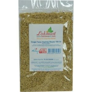 Lokmanavm Haşhaş Tohumu Tane Doğal Beyaz 100 gr Paket