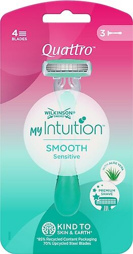 Wilkinson Sword Quattro Smooth Sensitive Kullan At Tıraş Bıçağı 3'lü