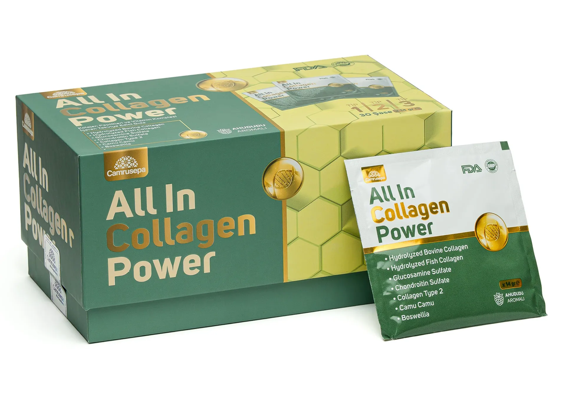 Camrusepa All In Collagen Power Tip 1-2-3 30 Saşe