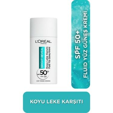 L'Oreal Paris Bright Reveal Koyu Leke Karşıtı Güneş Kremi SPF50+ 50 ml