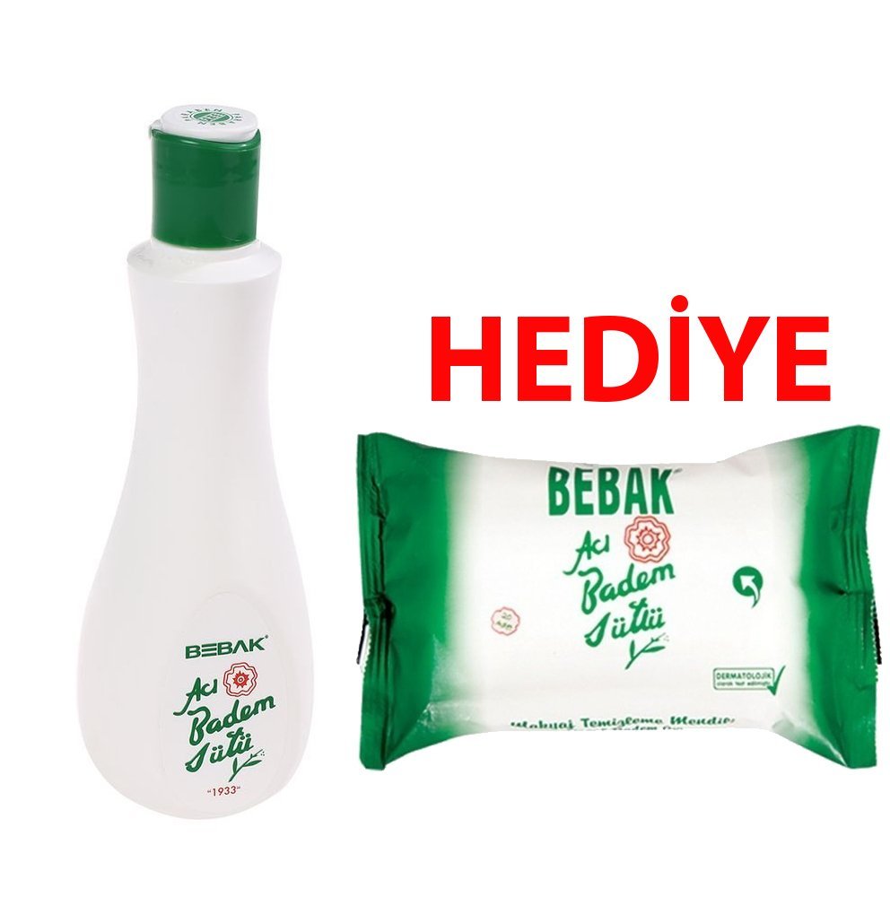 Bebak Acıbadem Temizleme Sütü 215 Gr (Bebak Makyaj Temizleme Mendili Hediye)