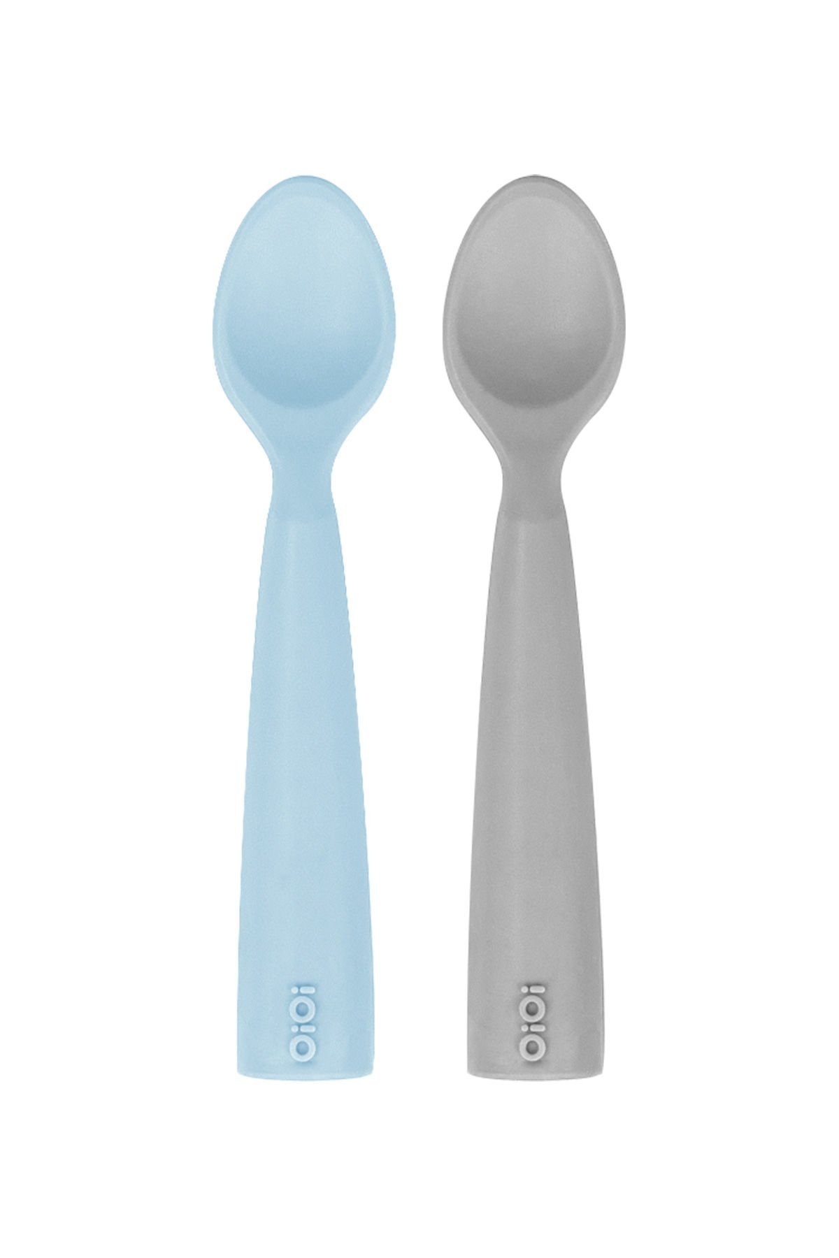 Oioi Silikon Nam Nam Mama Kaşığı 6 Ay+ 2'li - Mineral Blue/Powder Grey