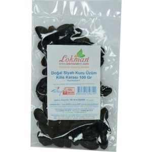 Lokmanavm Kilis Karası Siyah Kuru Üzüm 100 gr Paket