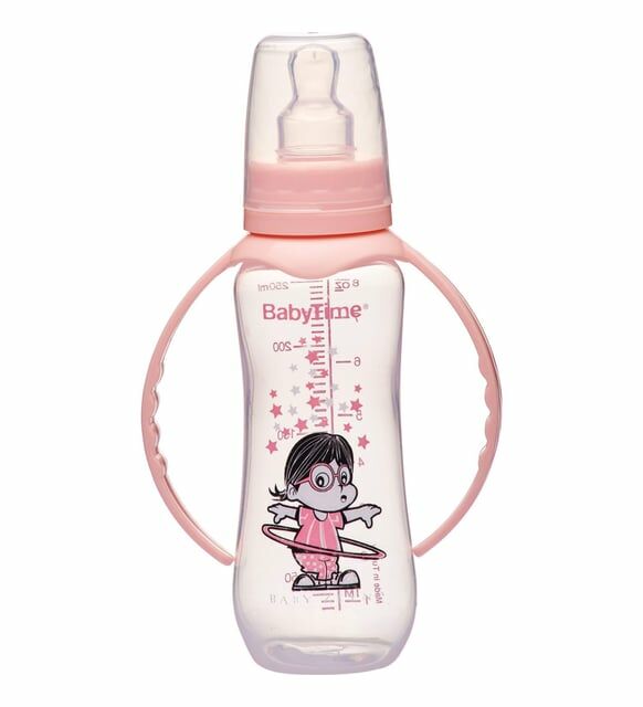 Babytime Bt069 PP Kulplu Biberon 250 ml - Pembe