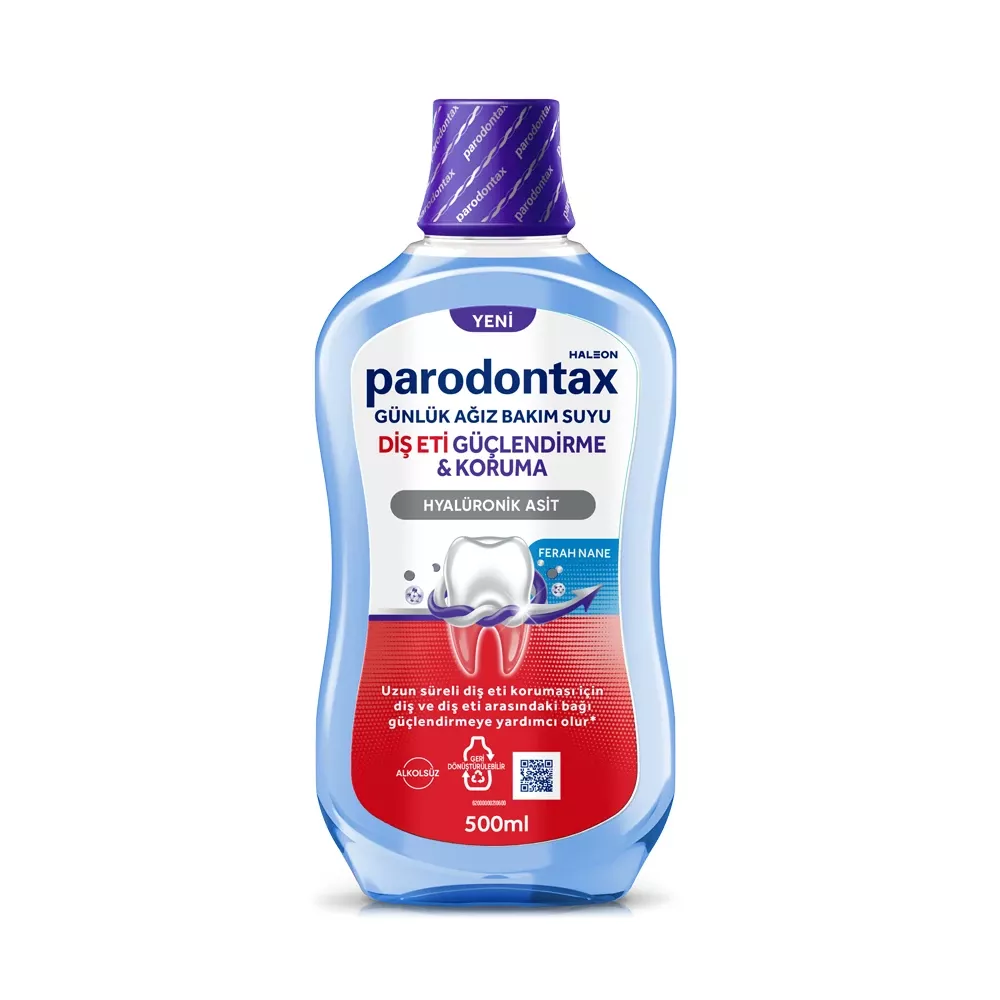 Parodontax Günlük Ağız Bakım Suyu Diş Eti Güçlendirme Ferah Nane 500 ml