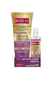 Bioblas Collagen Keratin Saç Dökülmesine Karşı Bakım Kremi 250 ml + Sıvı Saç Kremi 115 ml Hediye