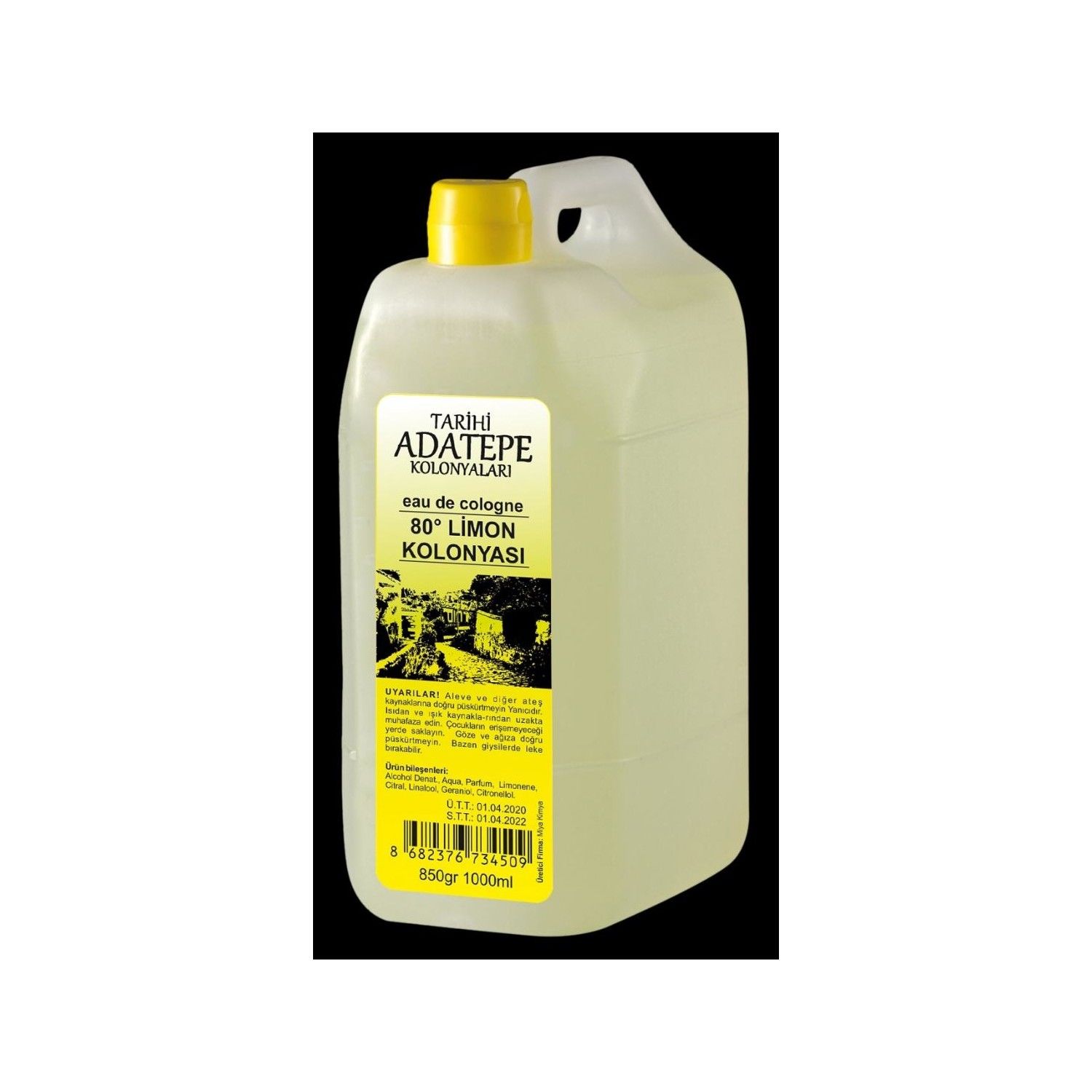 Tarihi Adatepe PVC Limon Kolonya 1 lt