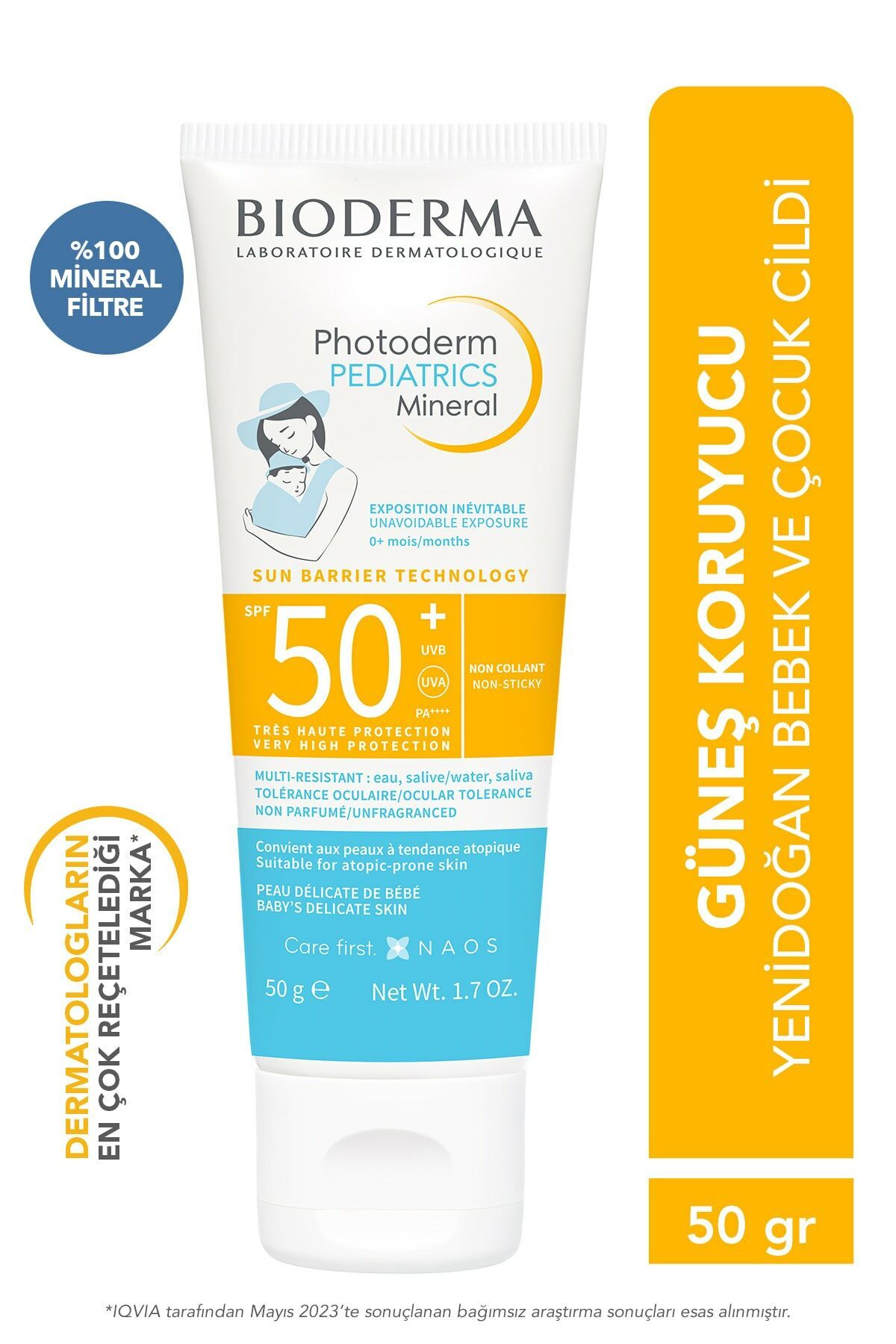 Bioderma Photoderm Pediatrics Mineral SPF50+ 50 gr 5 Adet + Plaj Çantası Hediyeli