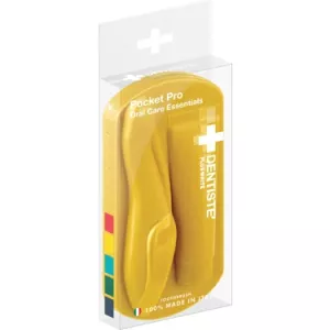 Dentiste Pocket Pro Susuz Fırçalama Seyahat Seti Diş Macunu 10 gr + Diş Fırçası - Kırmızı
