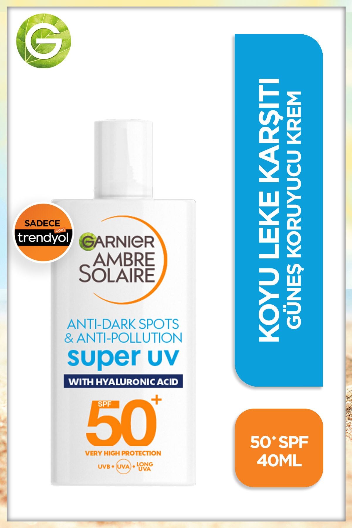 Garnier Ambre Solaire Leke Karşıtı Güneş Koruyucu Krem SPF50 40 ml