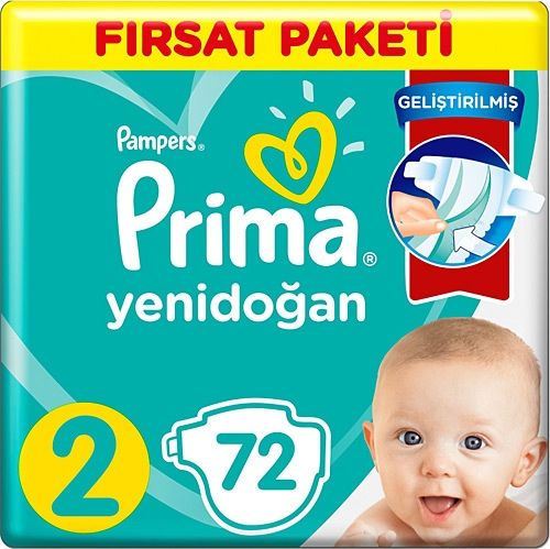 Prima Bebek Bezi Yenidoğan 2 Beden Mini 72'li