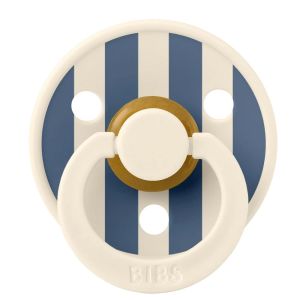 Bibs Studio Colour Block Kauçuk Emzik İvory Steel 0-6 Ay