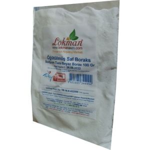 Lokmanavm Öğütülmüş Saf Boraks Sodyum Tuzu Beyaz Borax 100 gr
