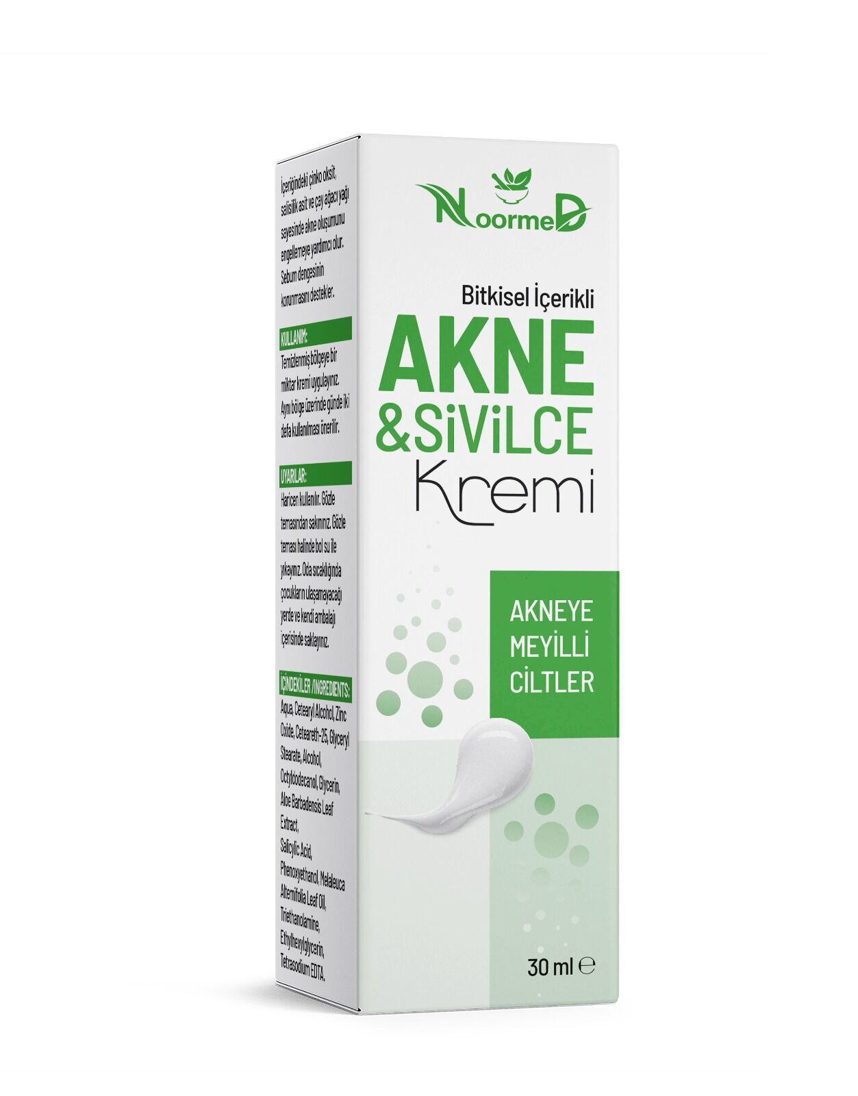 Noormed Akne ve Sivilce Karşıtı Bitkisel İçerikli Krem 30 ml
