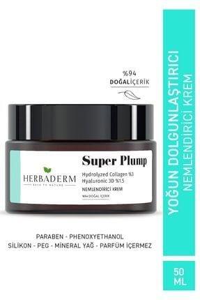 Herbaderm Super Plump Dolgunlaştırıcı ve Kırışıklık Karşıtı Nemlendirici Krem 50 ml