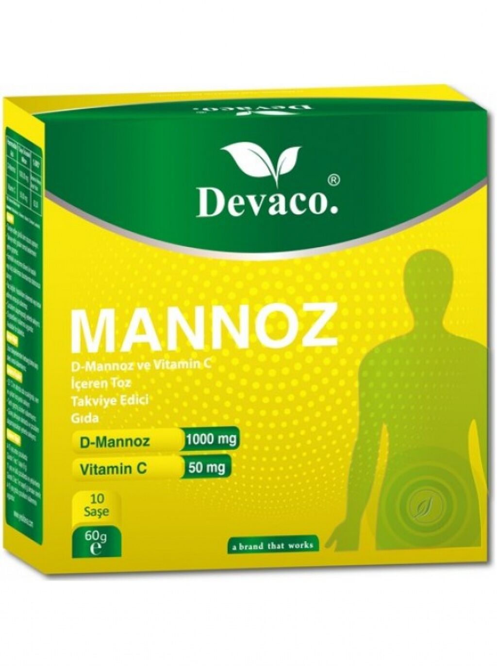 Yeşil Deva Mannoz D-Mannoz C Vitamini 60 gr 10 Saşe