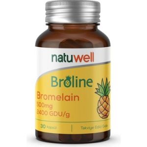 Natuwell Broline Bromelain İçeren Takviye Edici Gıda 500 mg 30 Kapsül