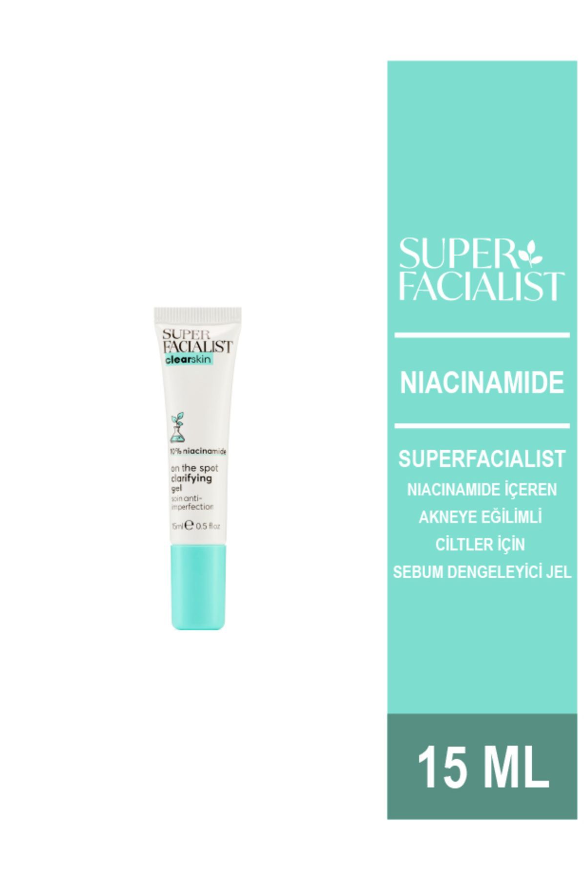 Super Facialist Niacinamide İçeren Akneye Eğilimli Ciltler İçin Sebum Dengeleyici Jel 15 ml