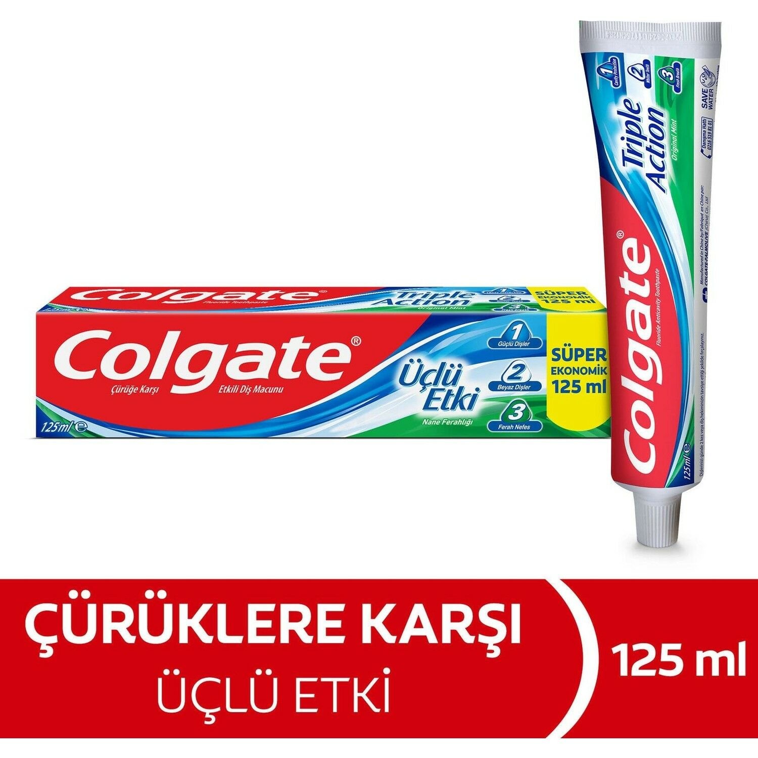 Colgate Üçlü Etki Diş Macunu 125 ml 2'li