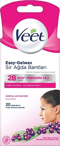 Veet Normal Ciltler İçin Yüz Bölgesi Ağda Bandı 20'li