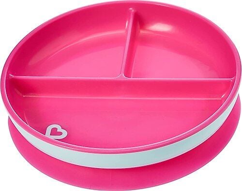 Munchkin Sabit Vakumlu Beslenme Tabağı 6 Ay - Pembe