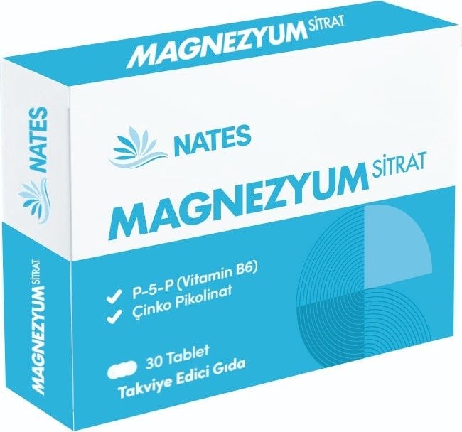 Nates Magnezyum Sıtrat 30 Tab