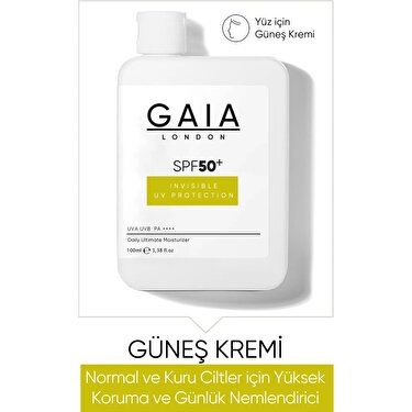Gaia London Güneş Kremi Kuru Ciltler İçin Yüksek Koruma SPF50 100 ml