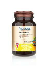 Validus Bromelain 1000 mg 2400 GDU + Aronya 30 Tablet