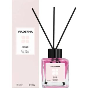 Viaderma Kare Şişe Gül Esansı Bambu Çubuklu Oda Kokusu 100 ml