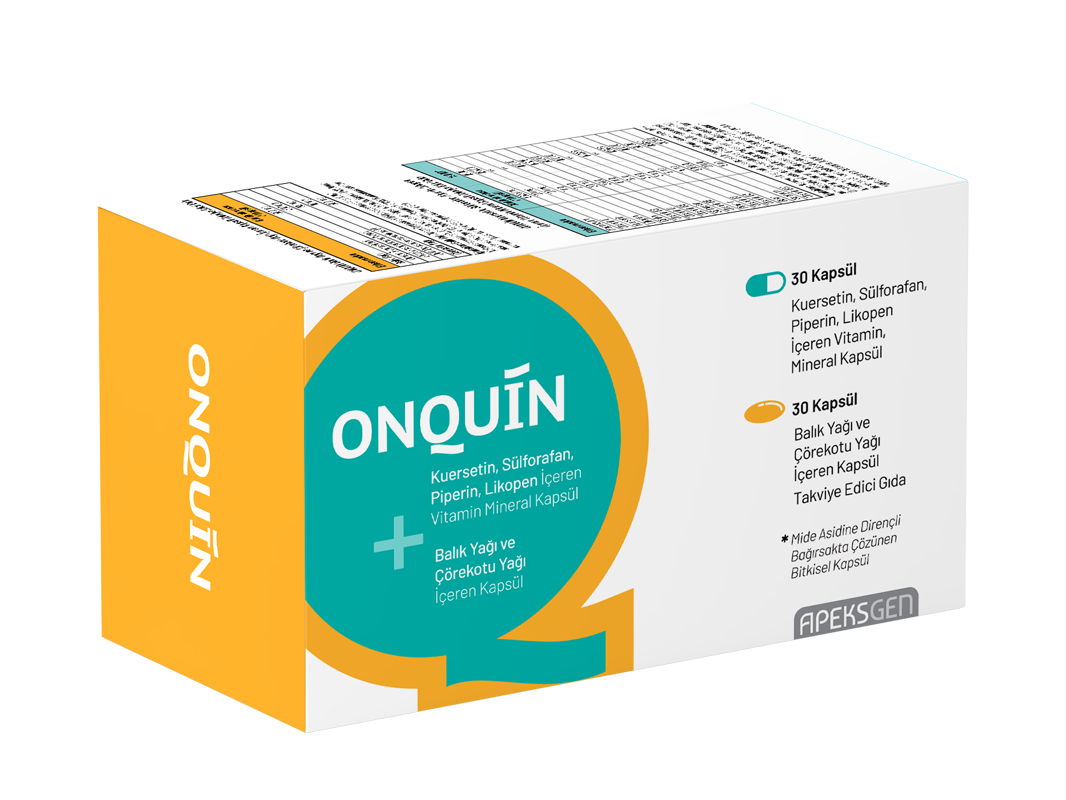 Onquin 30 Kapsül Kuersetin + Balıkyağı 30 Kapsül