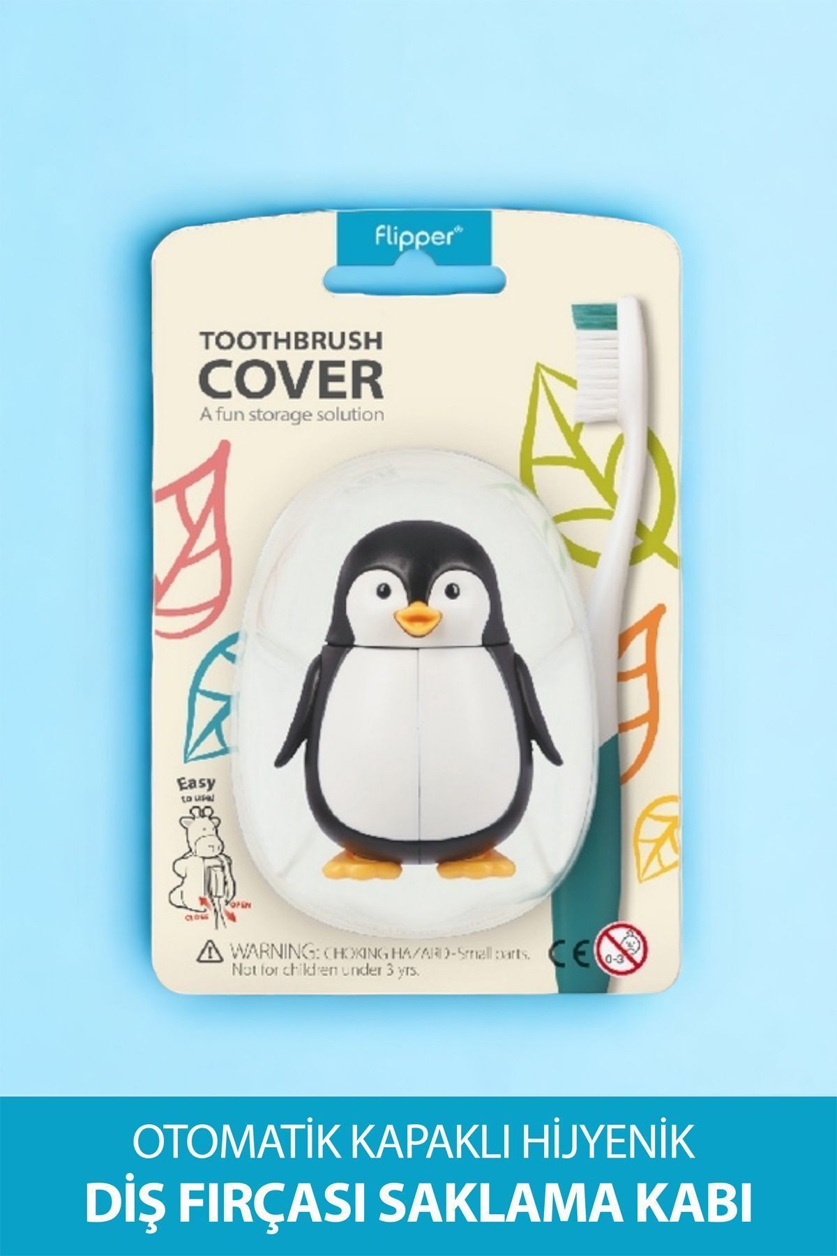 Flipper Diş Fırçası Kabı - Penguen