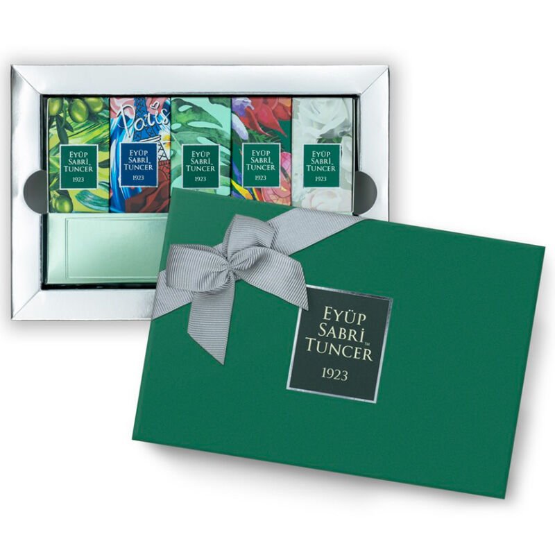 Eyüp Sabri Tuncer Cam Kolonya Seti 16 ml 5'li - Yeşil Set