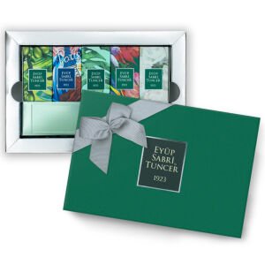 Eyüp Sabri Tuncer Cam Kolonya Seti 16 ml 5'li - Yeşil Set