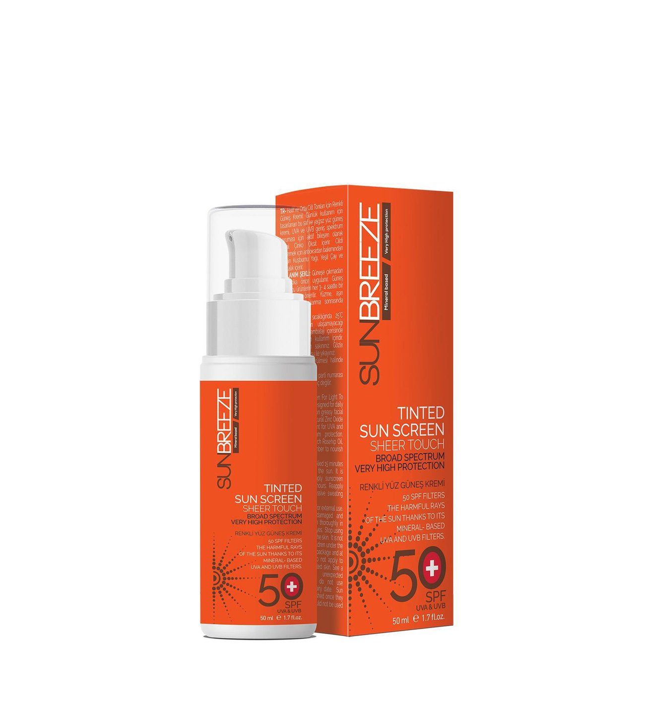 Sunbreeze Renkli Yüz Güneş Kremi SPF50 50 ml