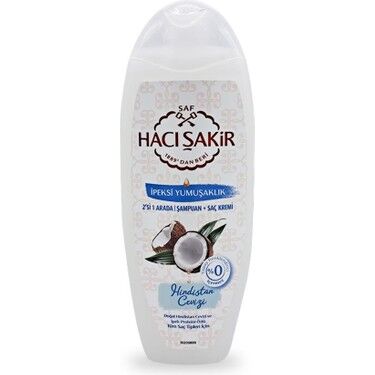 Hacı Şakir İpeksi Yumuşaklık Hindistan Cevizi 2'Si 1 Arada Şampuan ve Saç Kremi 500 ml