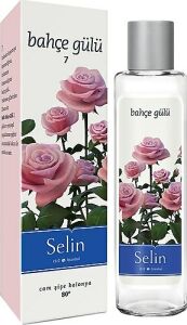 Selin Cam Şişe Parfümlü Kolonya Bahçe Gülü 180 ml