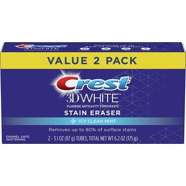 Crest 3D White Sttain Eraser Icy Clean Mint Buzlu Temizleme Nane Diş Macunu 87 gr 2'li