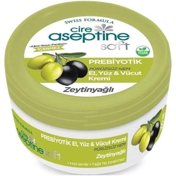 Cire Aseptine Soft Prebiyotik El Yüz ve Vücut Kremi Zeytinyağlı 100 ml