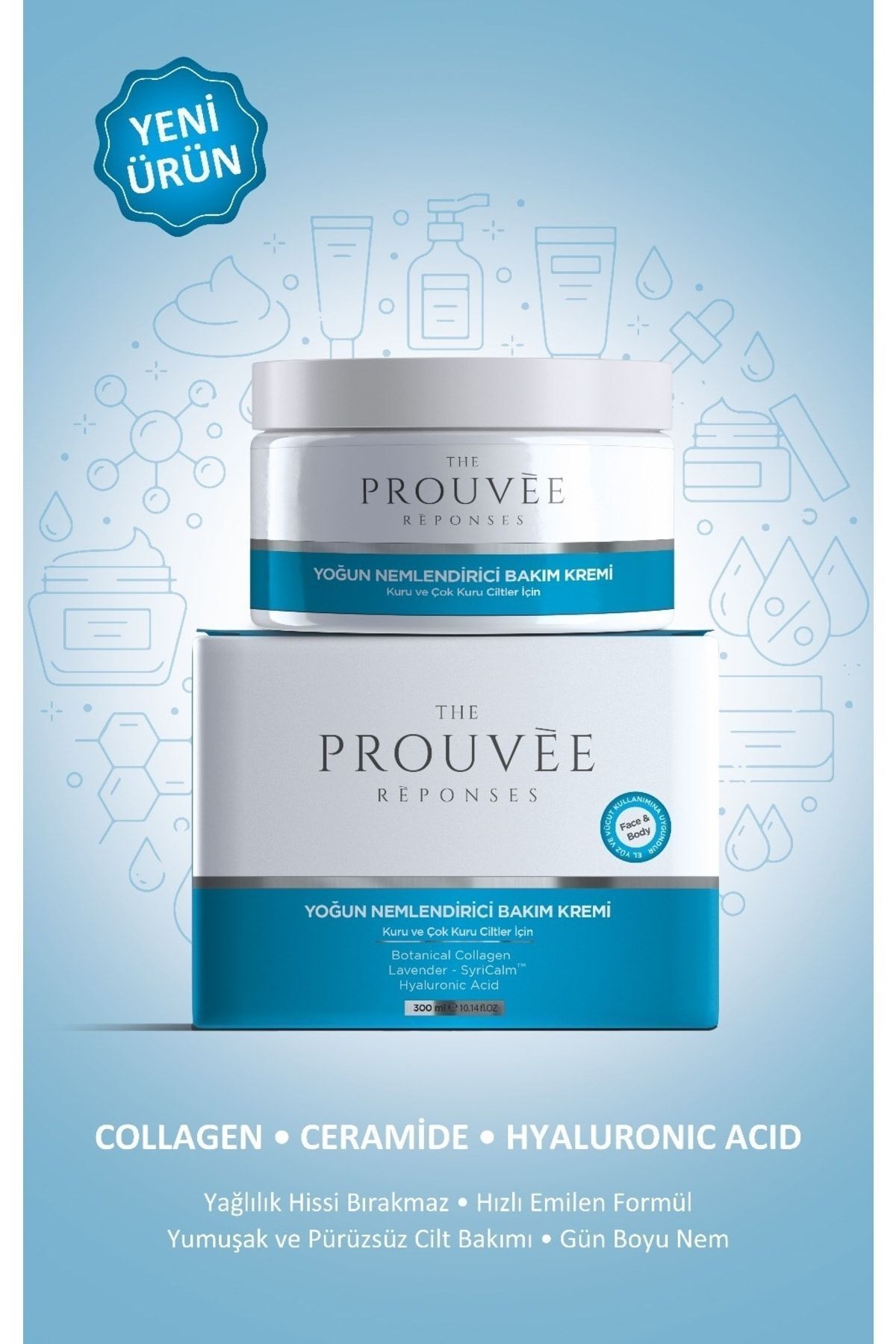 The Prouvee Reponses Kuru ve Çok Kuru Ciltler İçin Nemlendirici Krem 300 ml