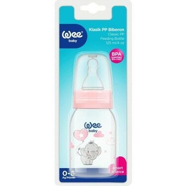 Wee Baby PP Biberon 0-6 Ay 125 ml - Pembe