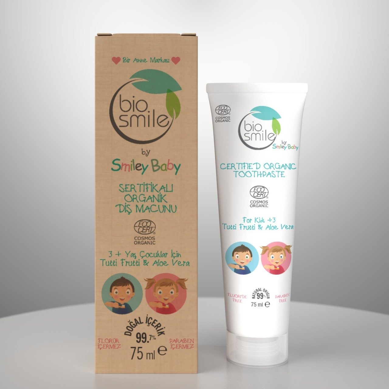 Bio Smile Organik Diş Macunu Tutti Frutti & Aloe Vera +3 yaş 75ml