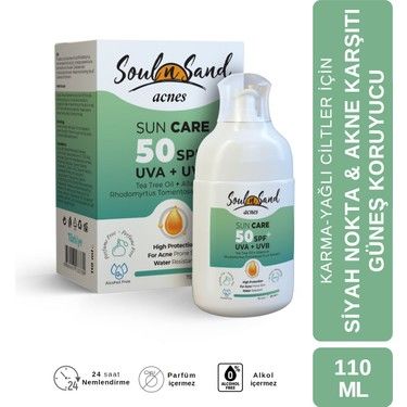 Soul N Sand Acnes Güneş Kremi SPF50 110 ml